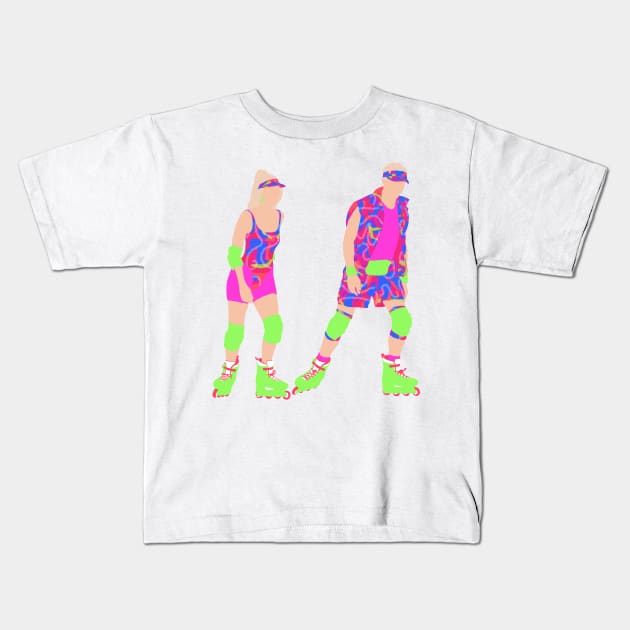 This Barbie rollerblades Kids T-Shirt by basicallyamess